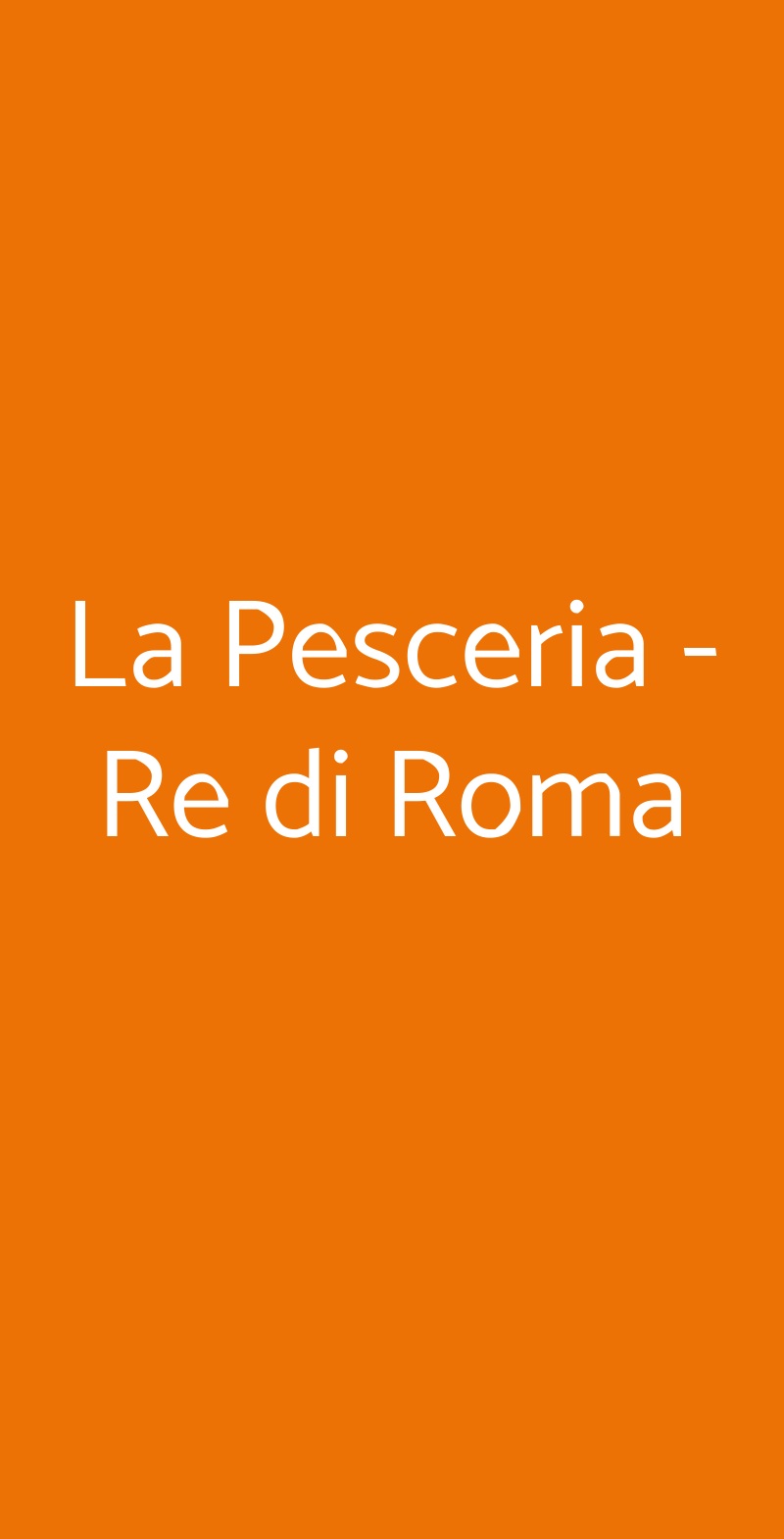 La Pesceria - Re di Roma Roma menù 1 pagina
