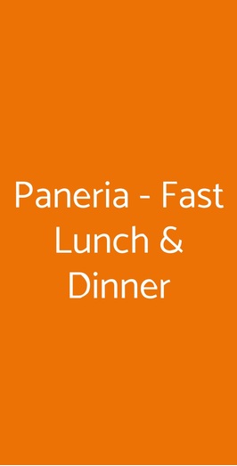 Paneria - Fast Lunch & Dinner, Roma