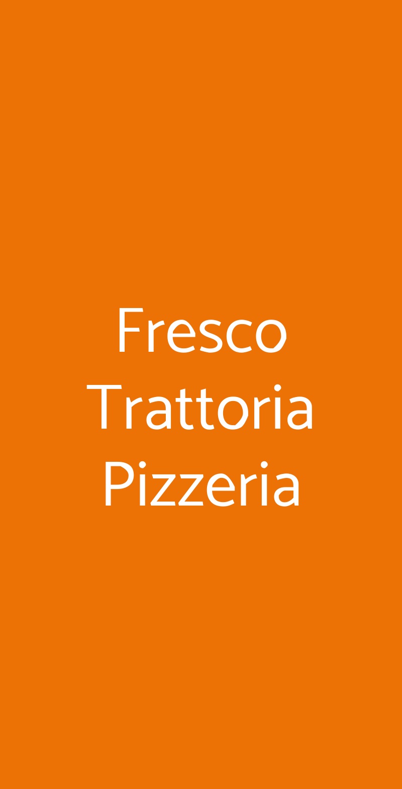 Fresco Trattoria Pizzeria Roma menù 1 pagina