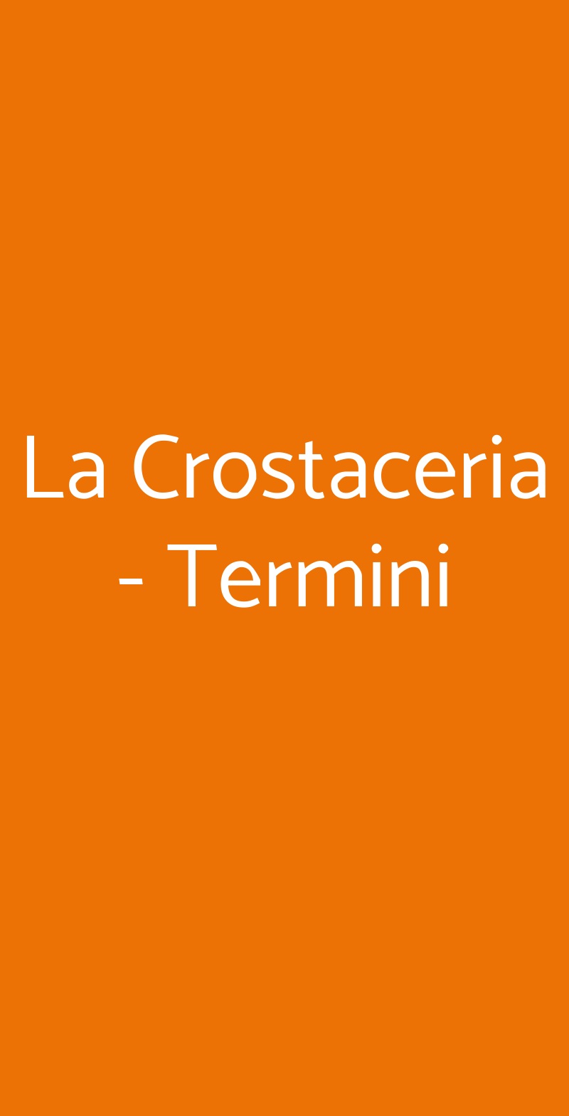 La Crostaceria - Termini Roma menù 1 pagina