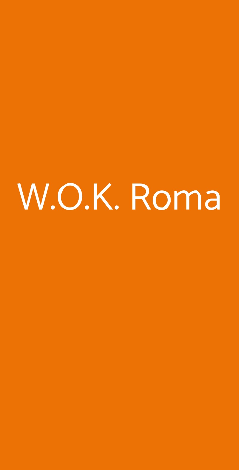 W.O.K. Roma Roma menù 1 pagina