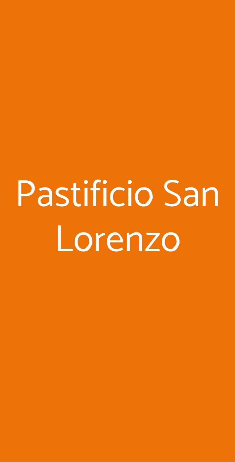 Pastificio San Lorenzo Roma menù 1 pagina