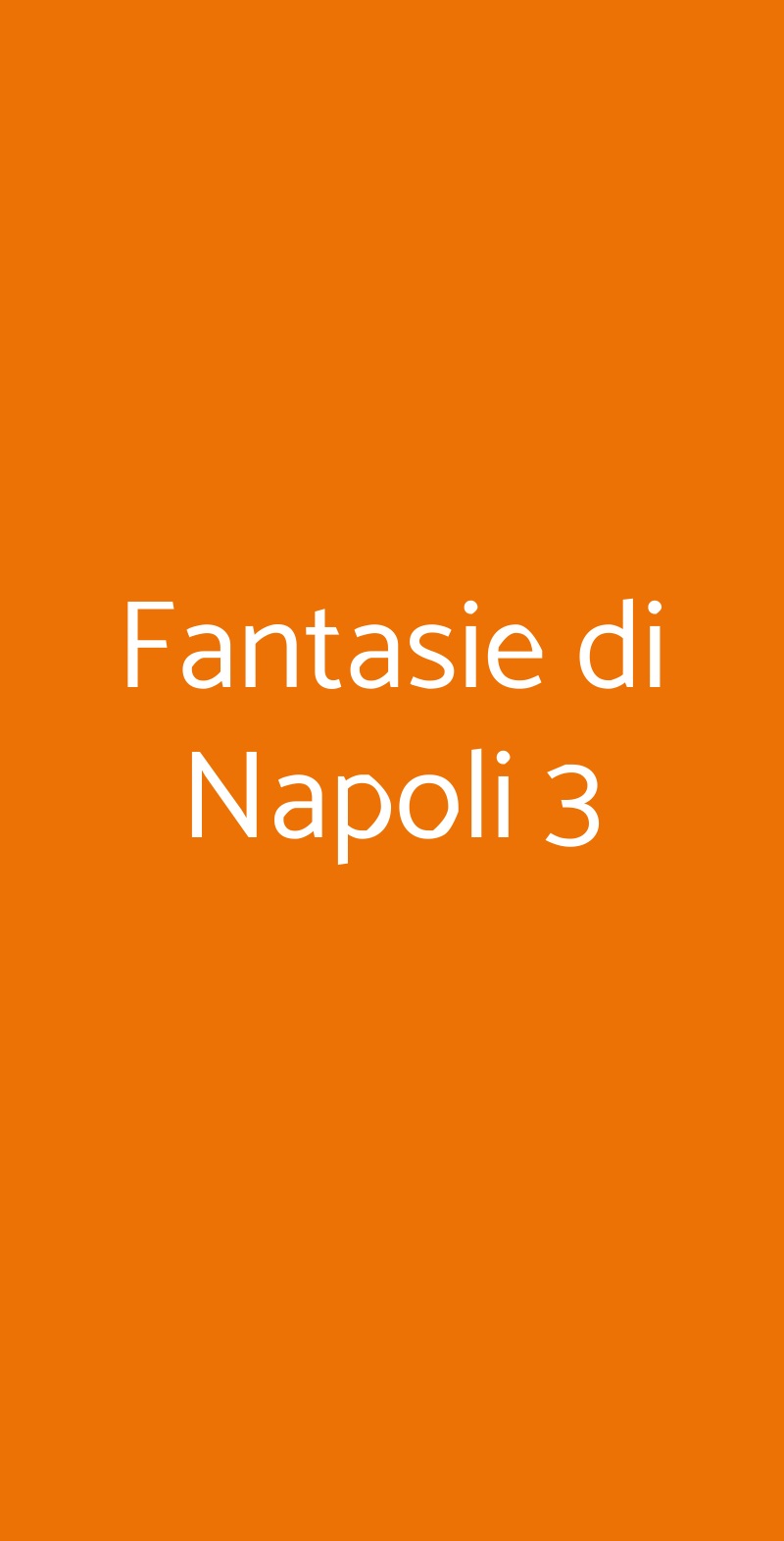 Fantasie di Napoli 3 Roma menù 1 pagina