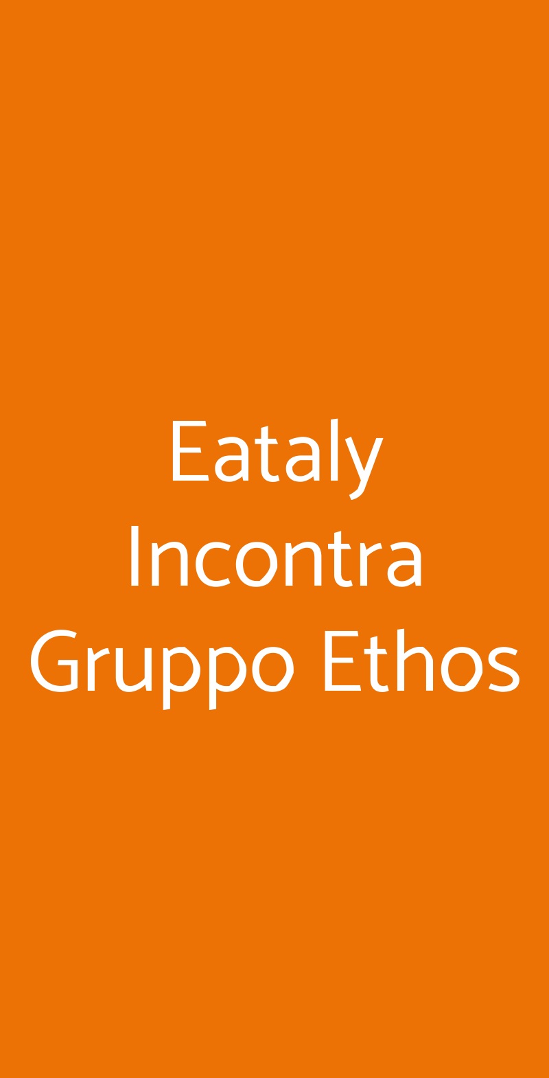 Eataly Incontra Gruppo Ethos Roma menù 1 pagina