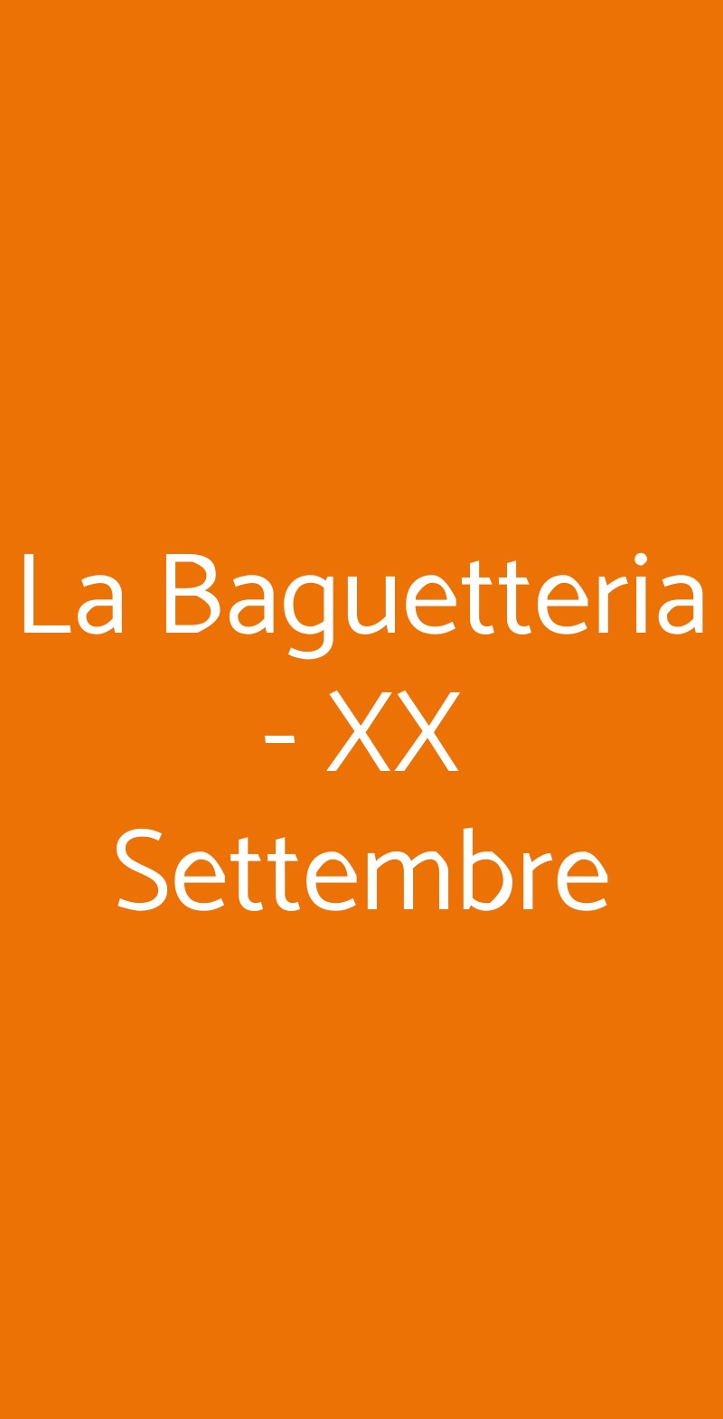 La Baguetteria - XX Settembre Roma menù 1 pagina
