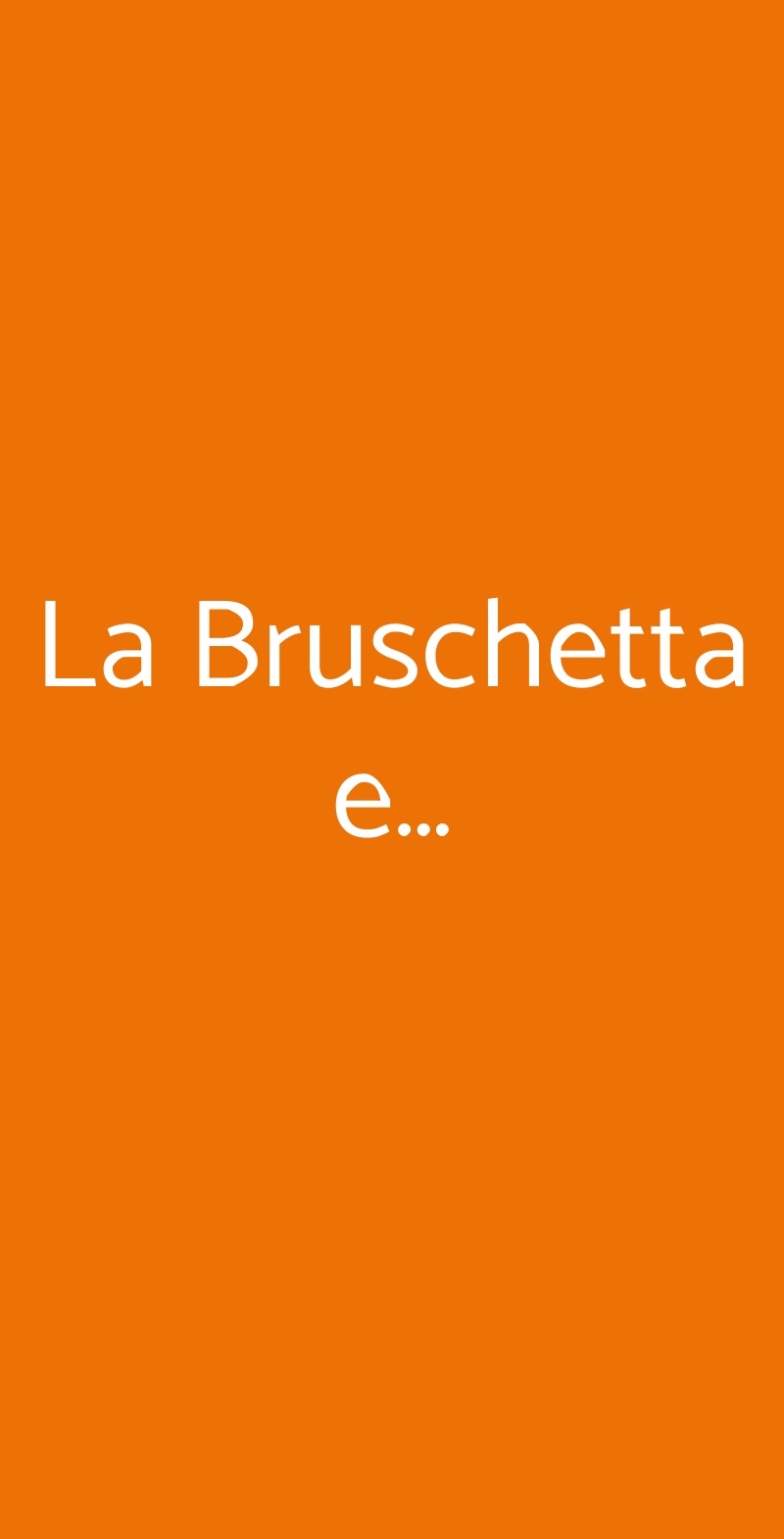 La Bruschetta e… Roma menù 1 pagina
