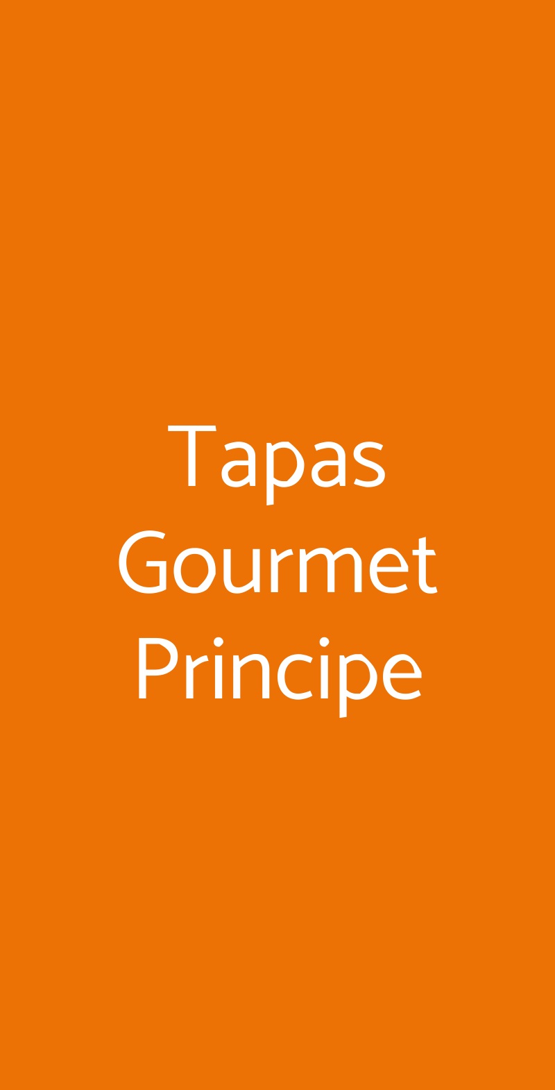 Tapas Gourmet Principe Roma menù 1 pagina