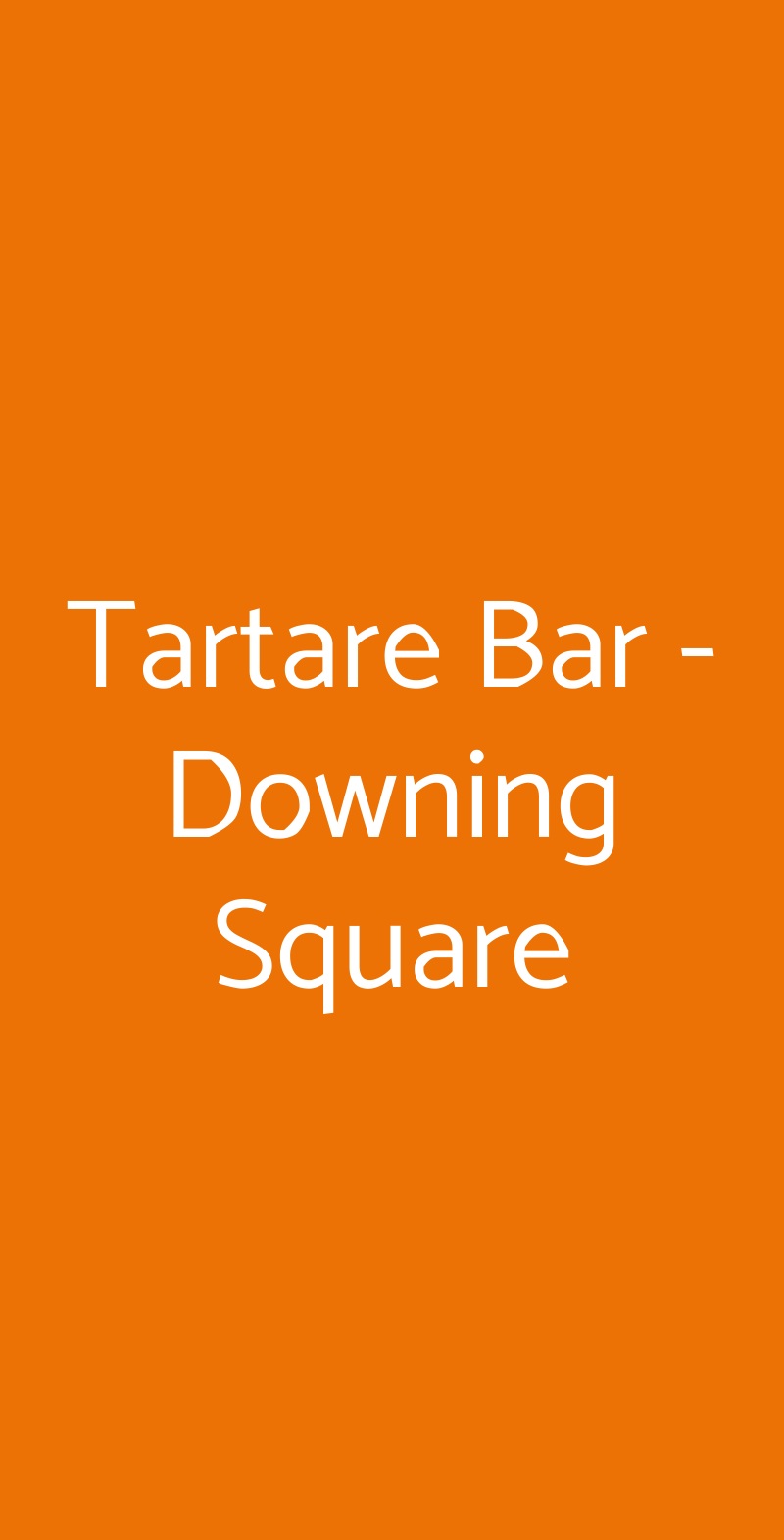 Tartare Bar - Downing Square Roma menù 1 pagina