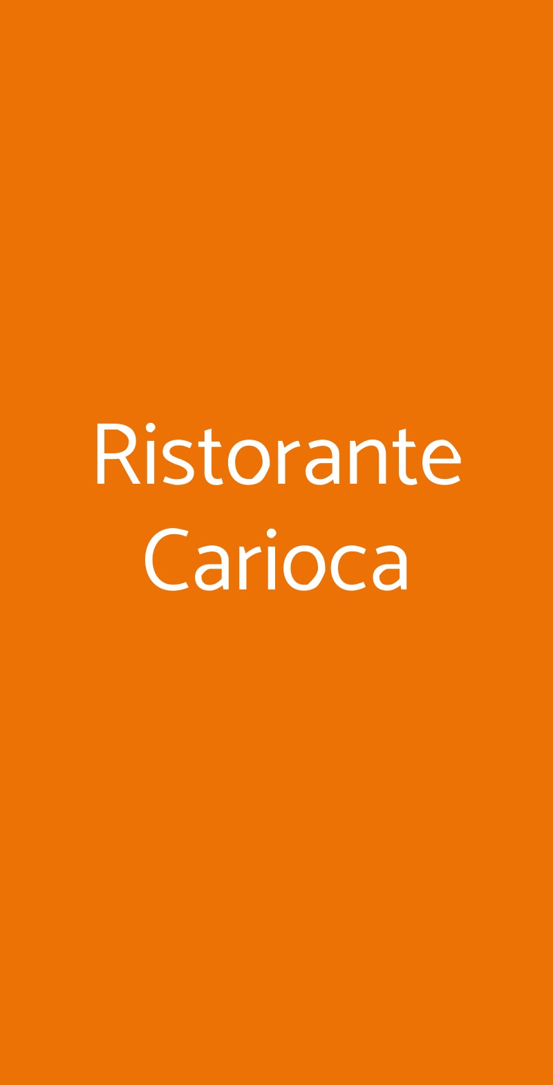 Ristorante Carioca Roma menù 1 pagina