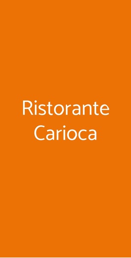 Ristorante Carioca, Roma