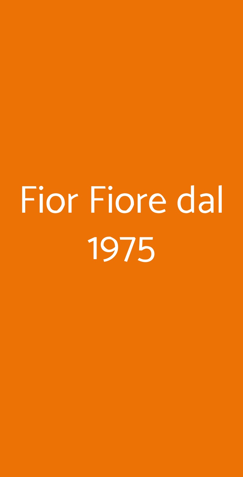 Fior Fiore dal 1975 Roma menù 1 pagina