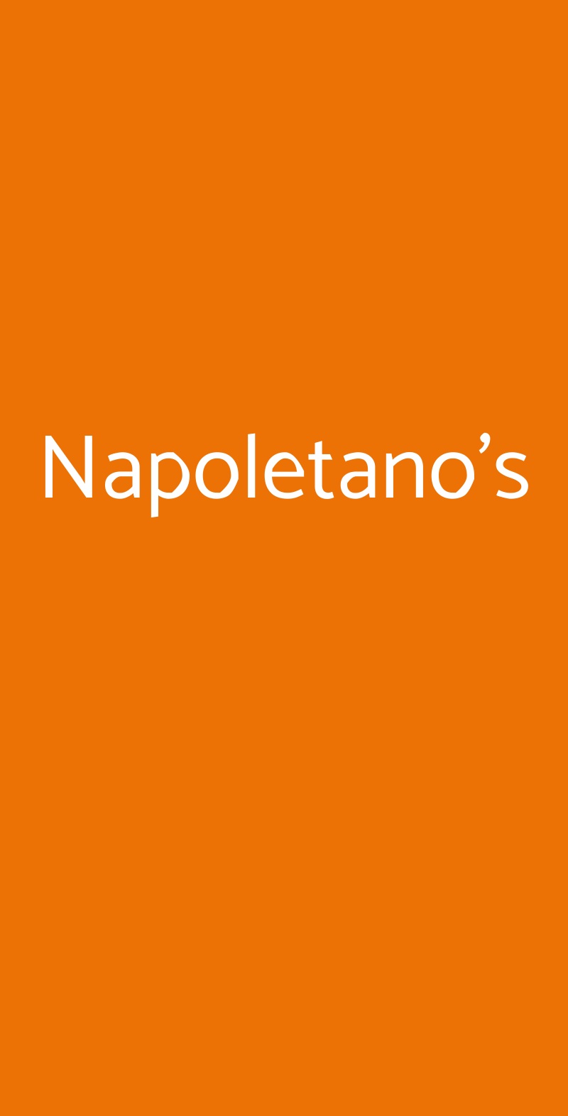 Napoletano's Roma menù 1 pagina