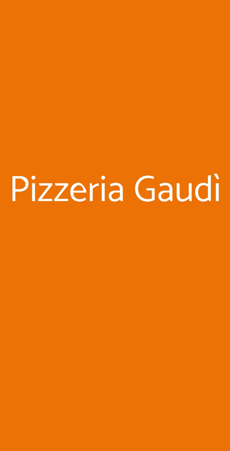 Pizzeria Gaudì Roma menù 1 pagina