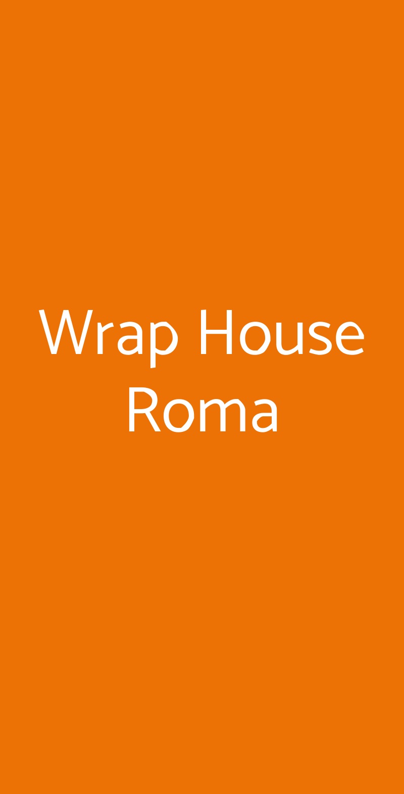 Wrap House Roma Roma menù 1 pagina