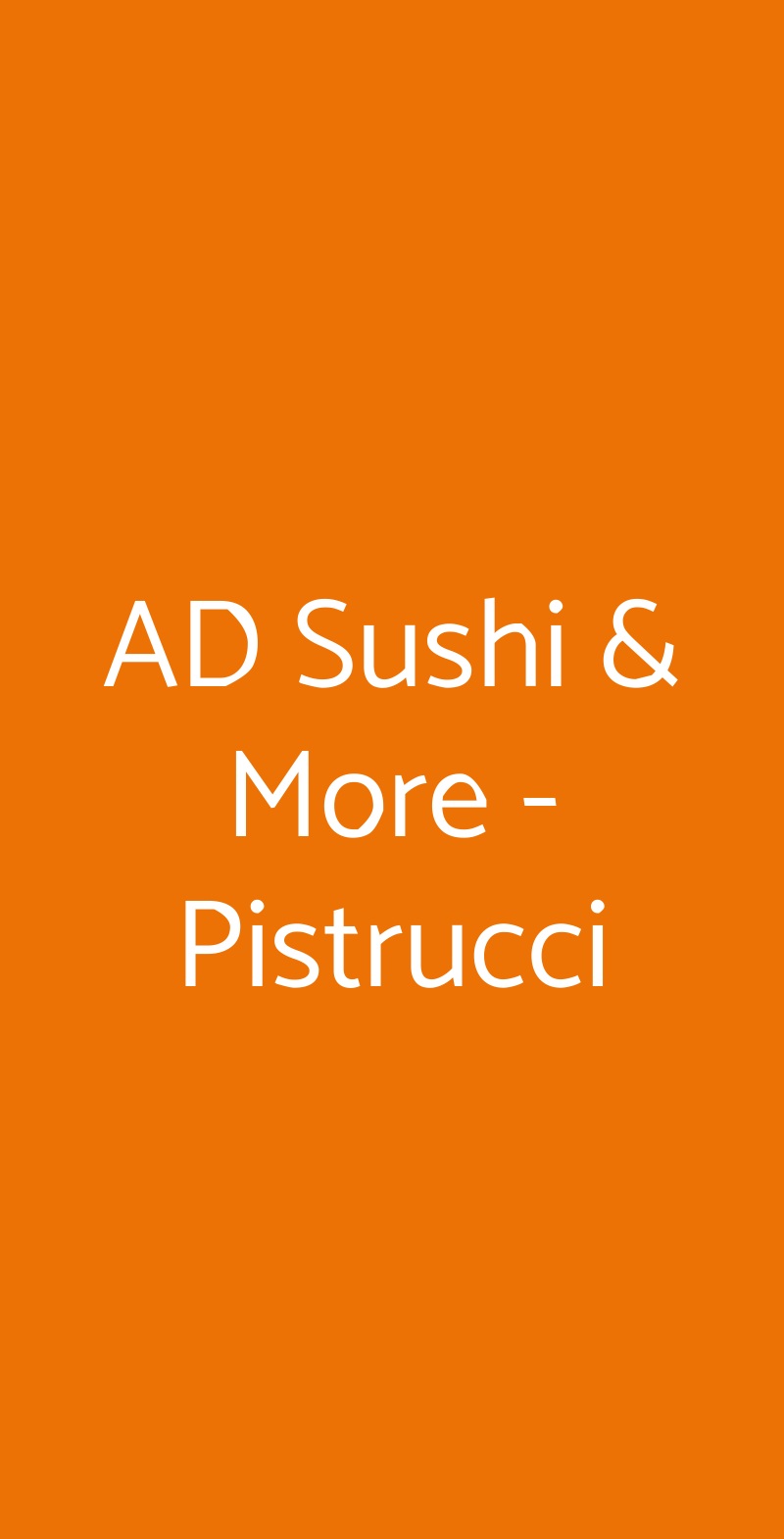 AD Sushi & More - Pistrucci Milano menù 1 pagina