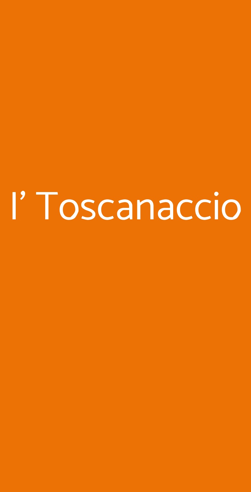 I' Toscanaccio Loano menù 1 pagina