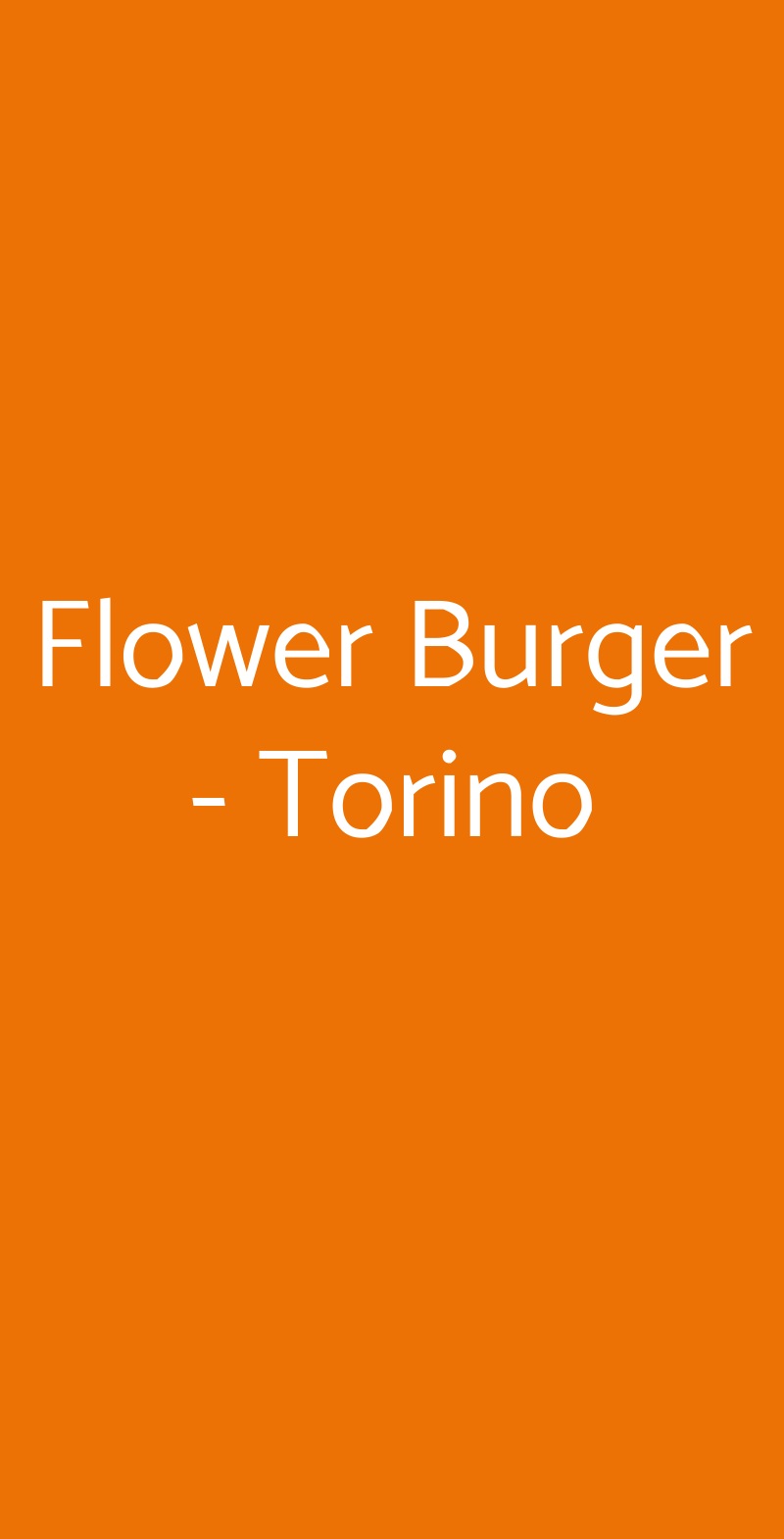 Flower Burger - Torino Torino menù 1 pagina