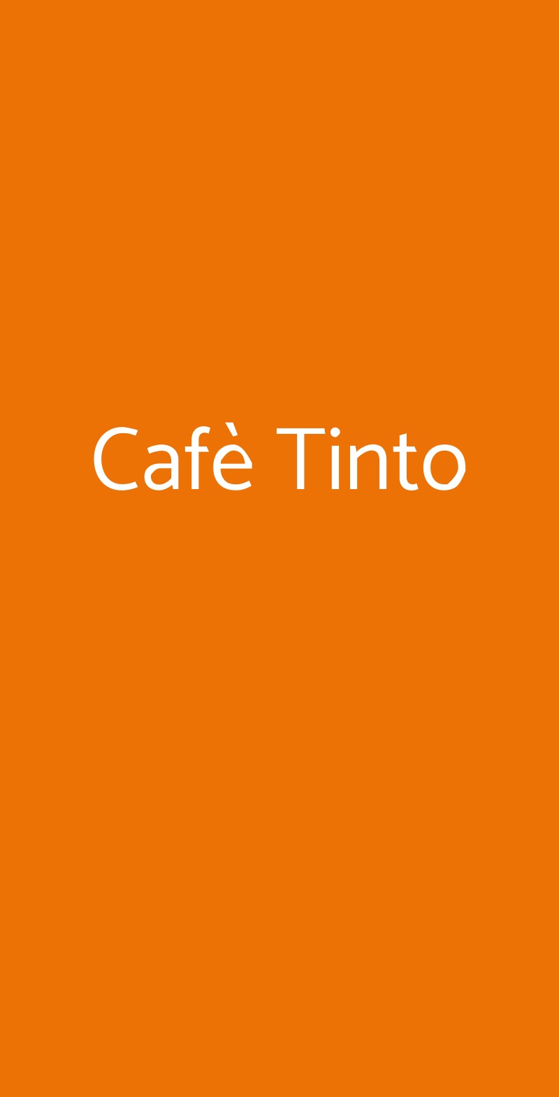Cafè Tinto Padova menù 1 pagina