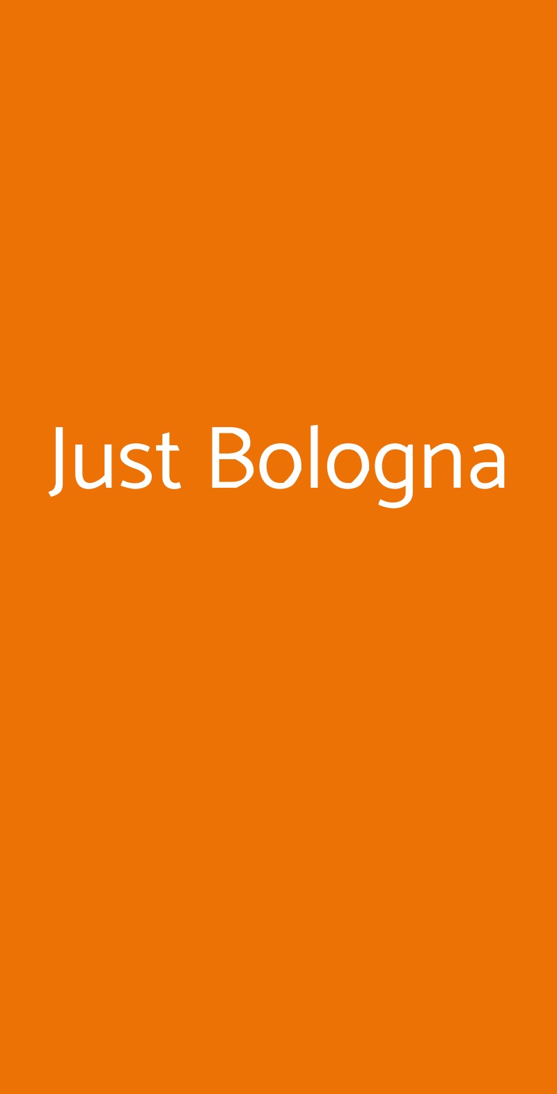 Just Bologna Bologna menù 1 pagina