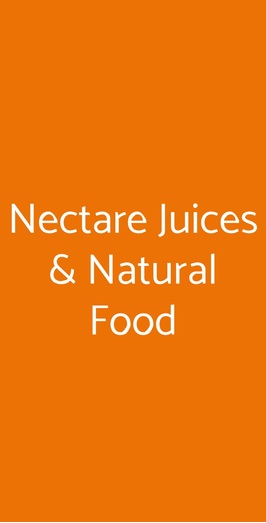 Nectare Juices & Natural Food, Bologna