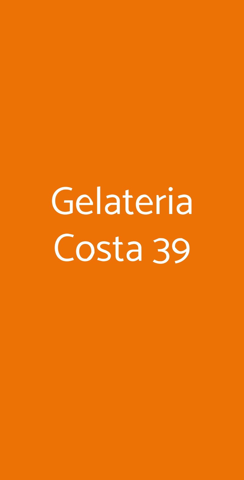 Gelateria Costa 39 Bologna menù 1 pagina