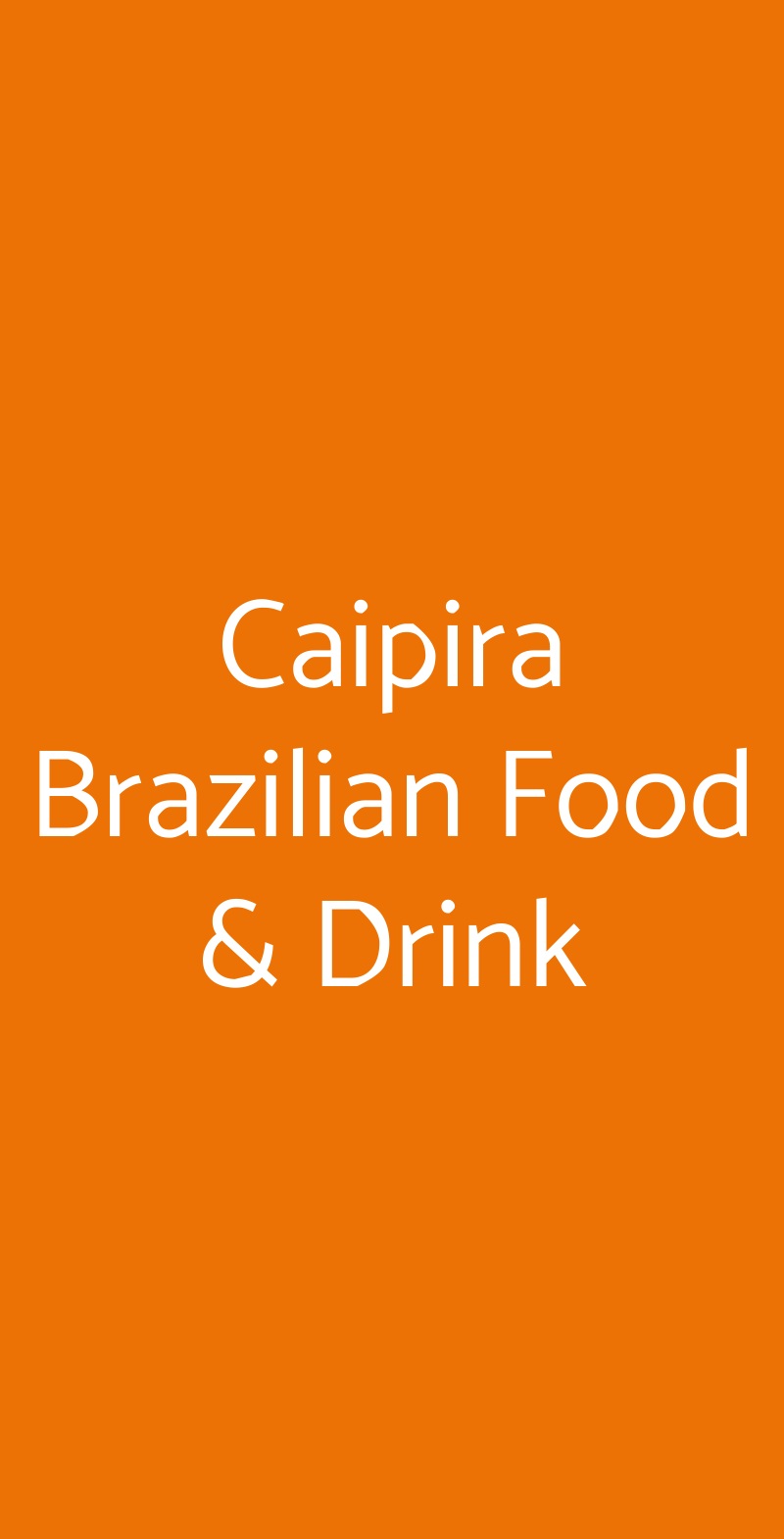 Caipira Brazilian Food & Drink Campobasso menù 1 pagina