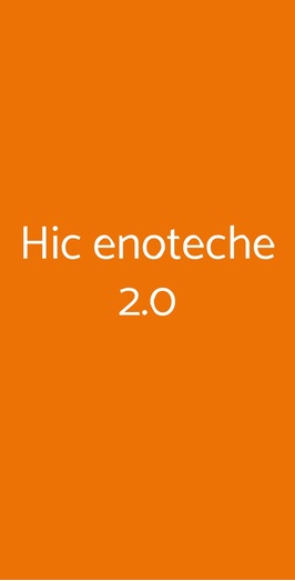 Hic Enoteche 2.0