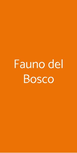 Fauno Del Bosco, Albano Laziale