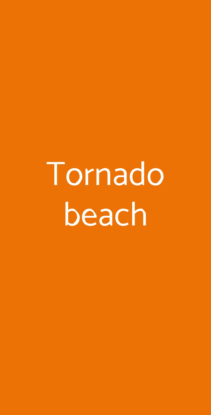 Tornado beach Tarquinia menù 1 pagina