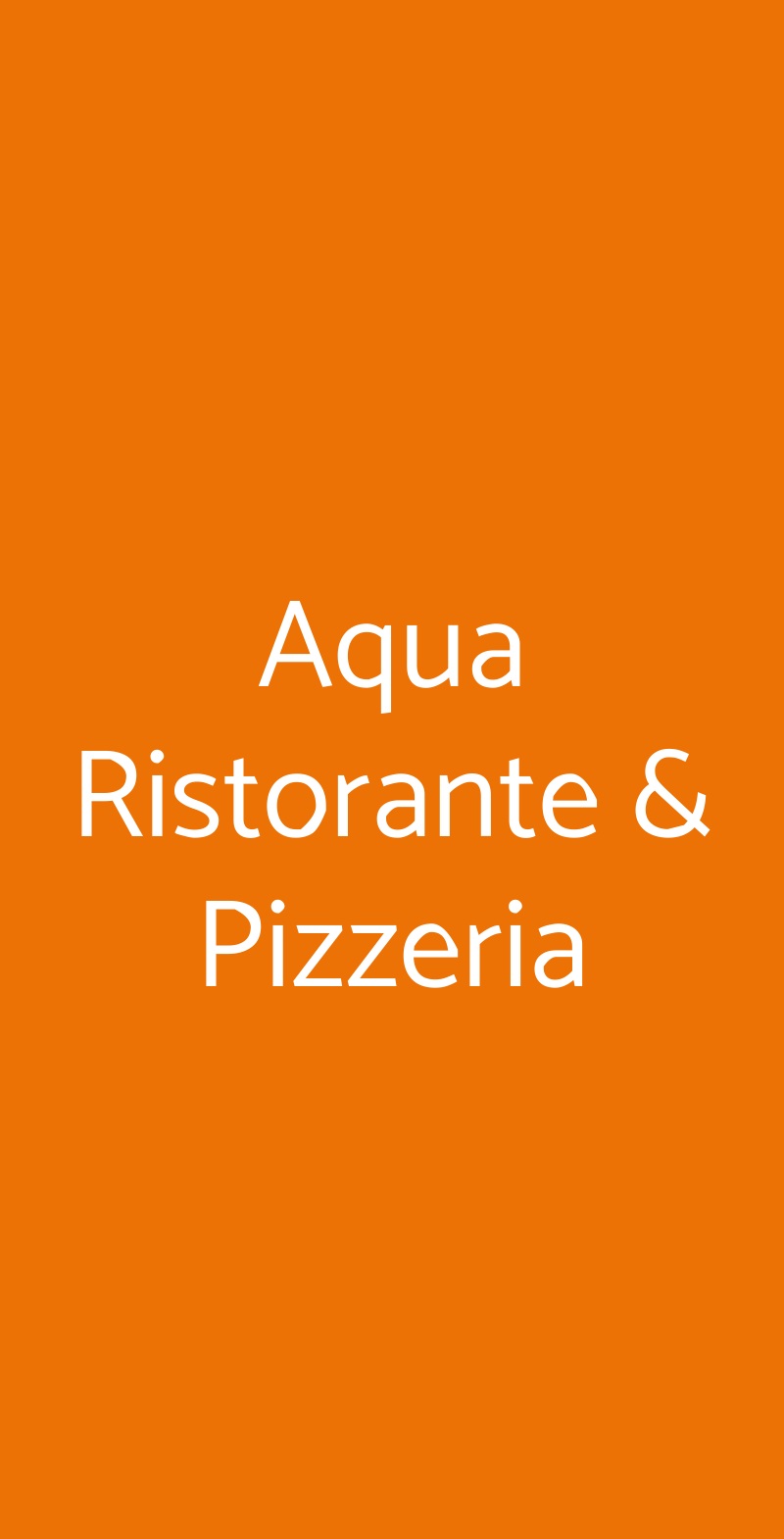Aqua Ristorante & Pizzeria Quartu Sant'Elena menù 1 pagina