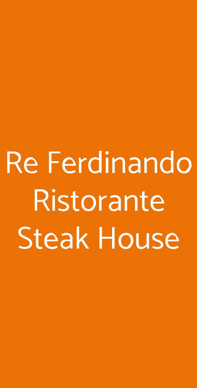 Re Ferdinando Ristorante Steak House Procida menù 1 pagina