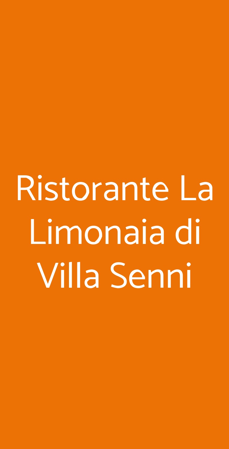 Ristorante La Limonaia di Villa Senni Scarperia menù 1 pagina