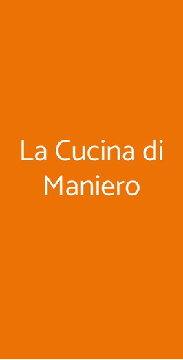La Cucina Di Maniero, Pozzuoli