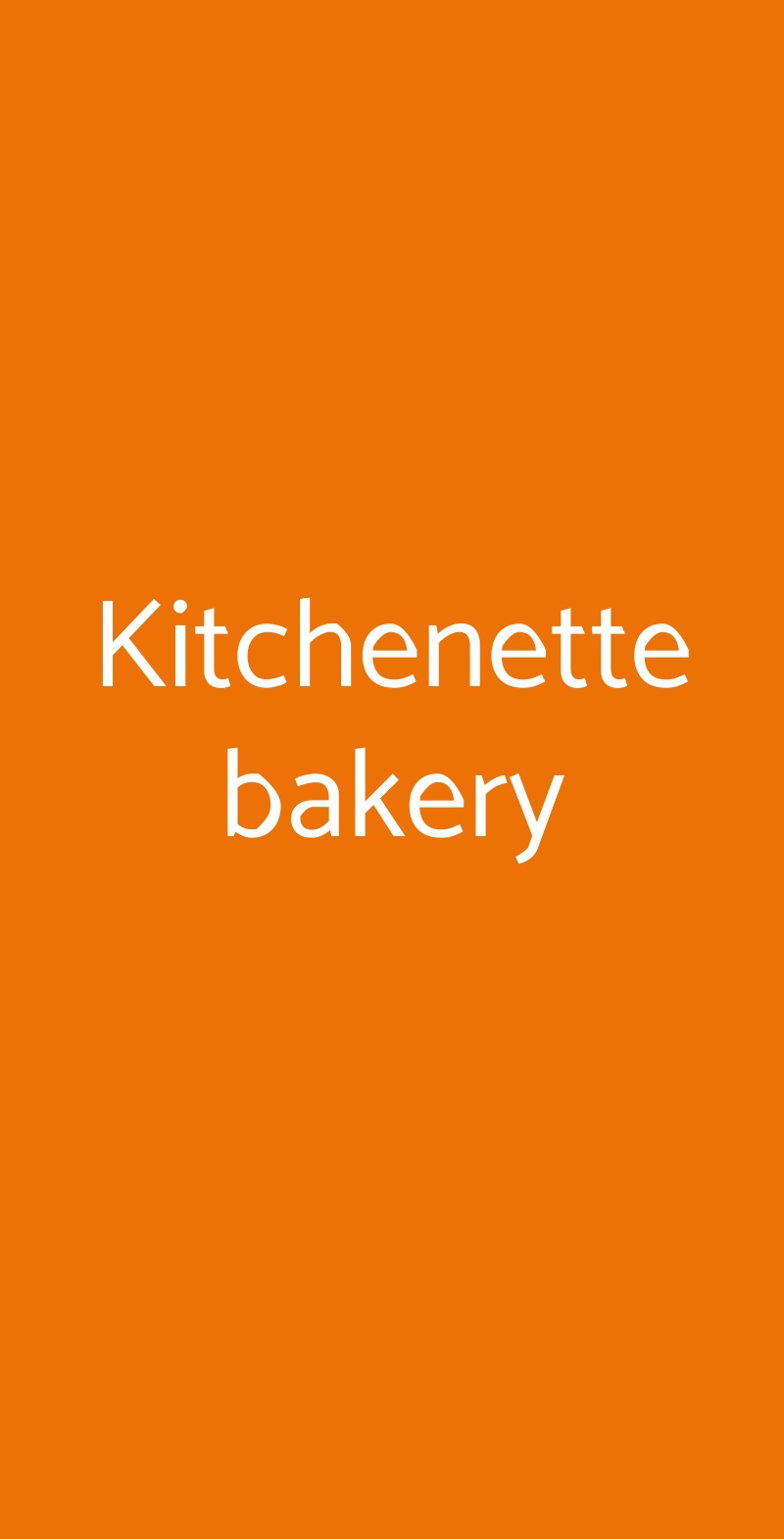 Kitchenette bakery Milano menù 1 pagina