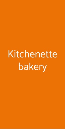 Kitchenette Bakery, Milano