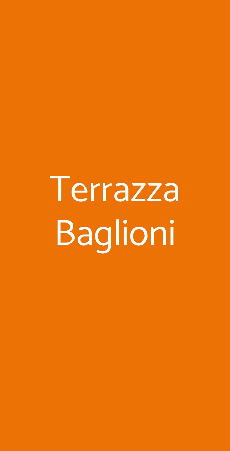 Terrazza Baglioni Milano menù 1 pagina