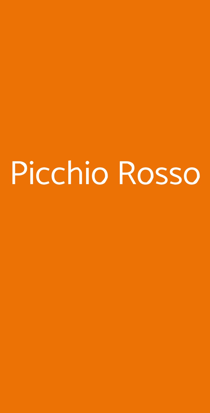 Picchio Rosso Pianillo menù 1 pagina