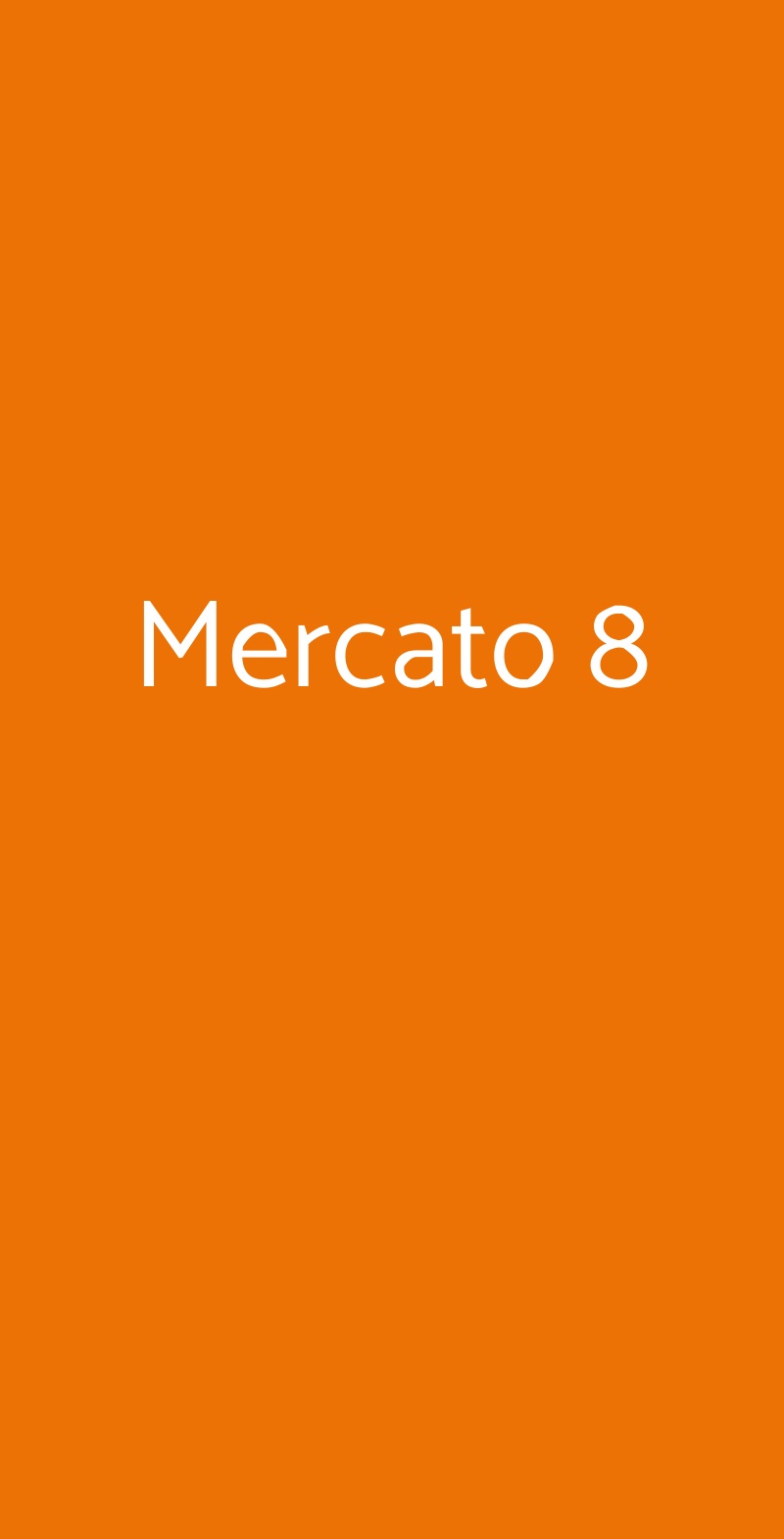 Mercato 8 Roma menù 1 pagina