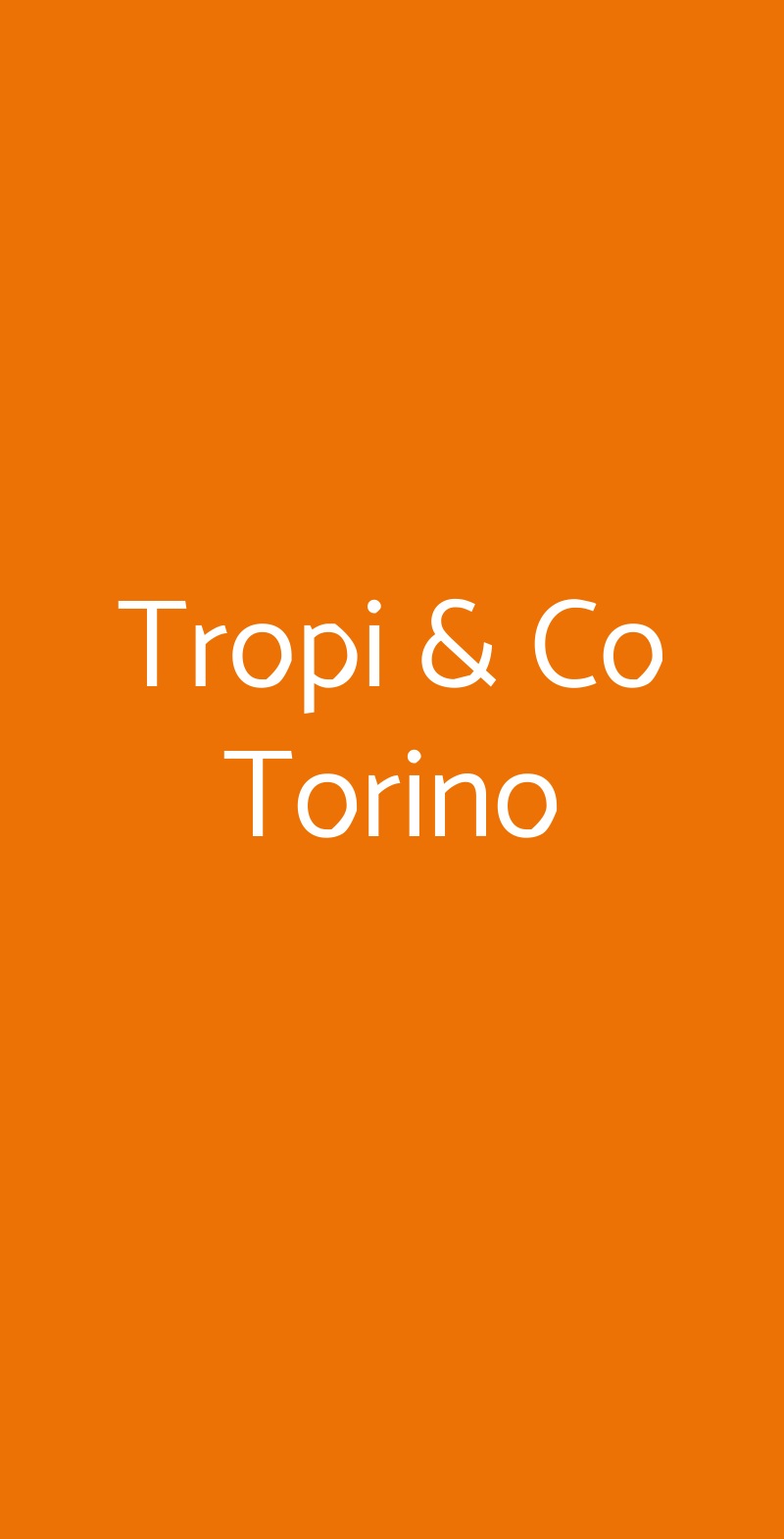 Tropi & Co Torino Torino menù 1 pagina