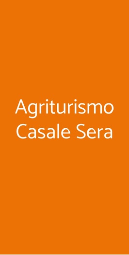 Agriturismo Casale Sera, Fontana Liri