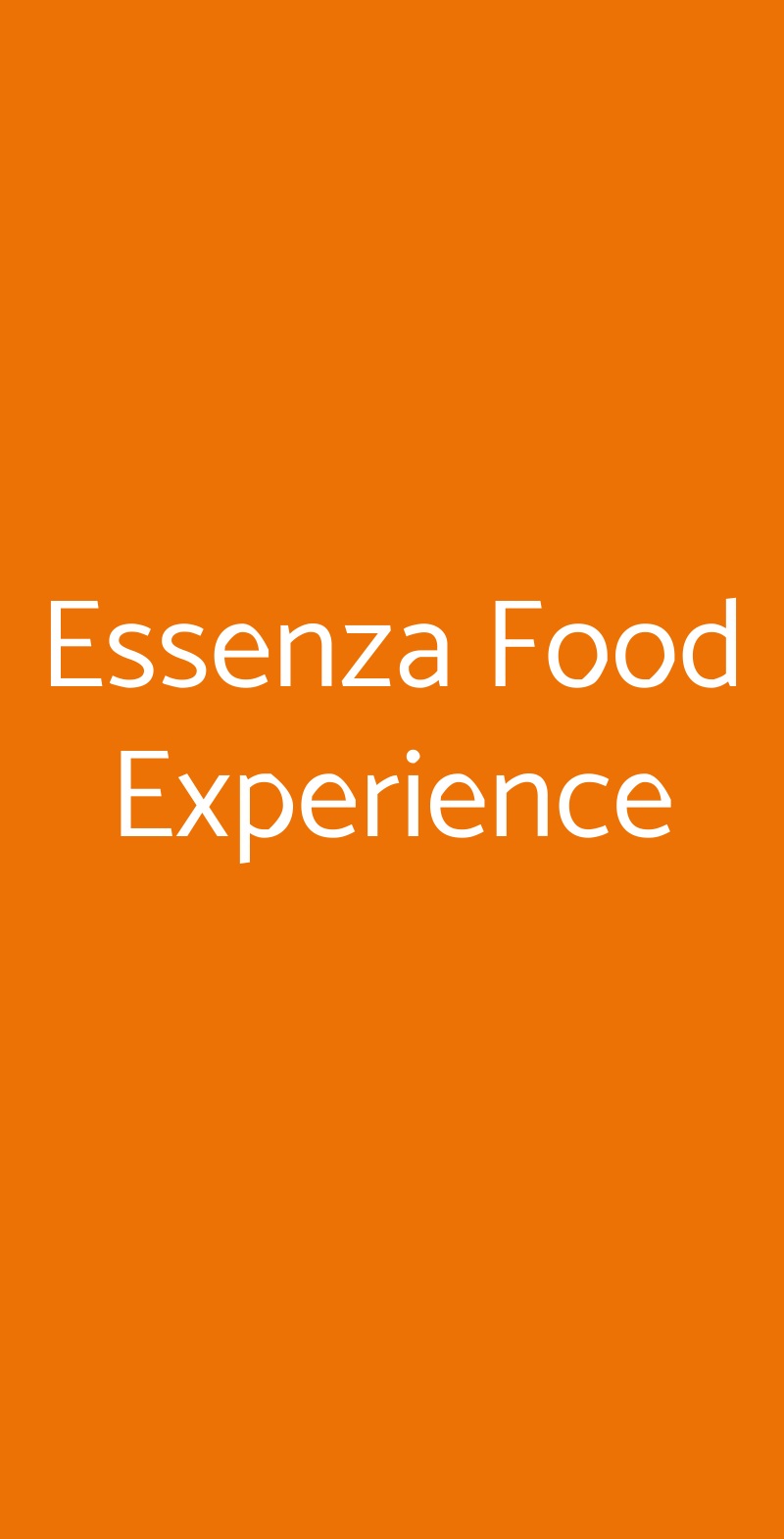 Essenza Food Experience Corbara menù 1 pagina
