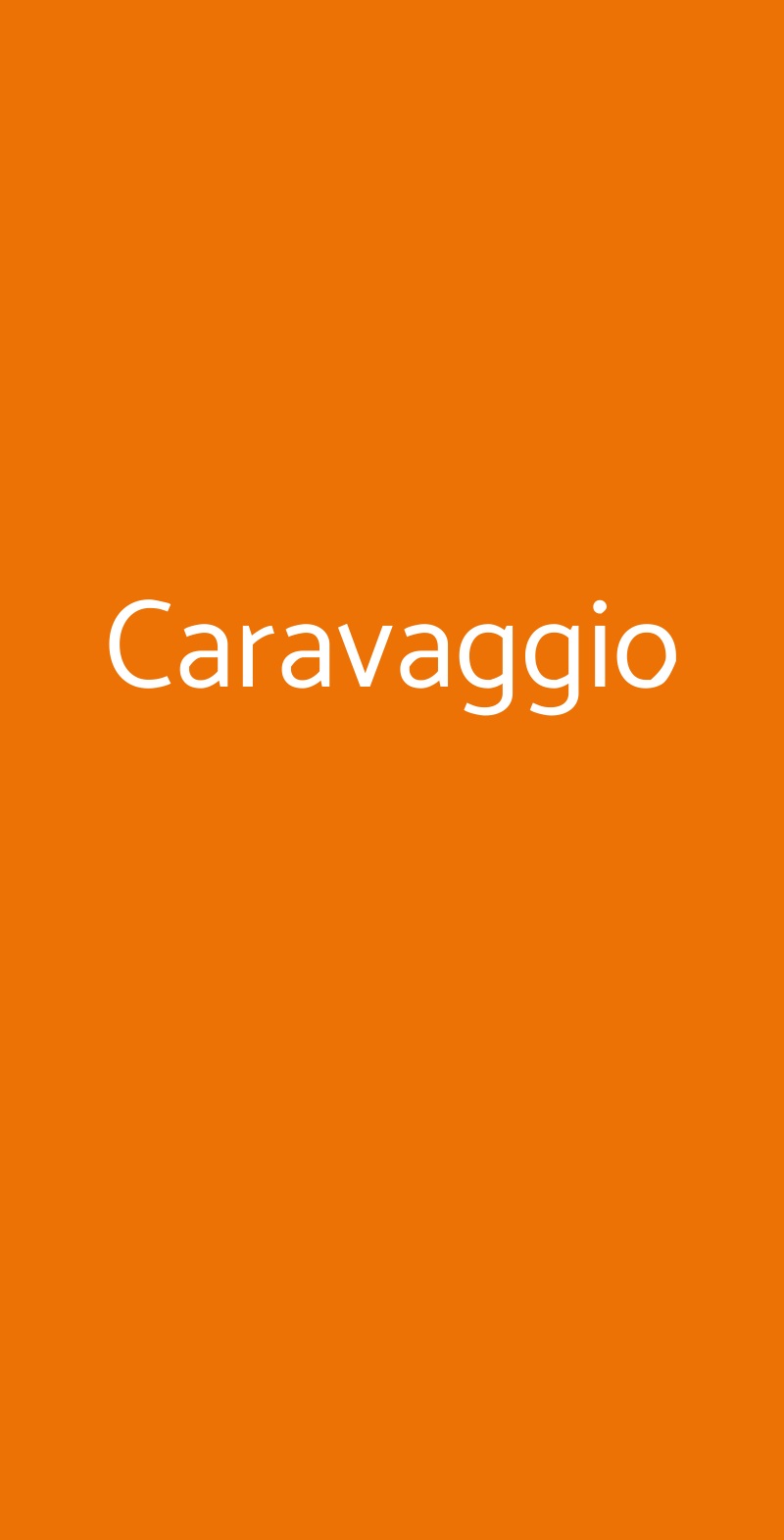 Caravaggio Petraro menù 1 pagina