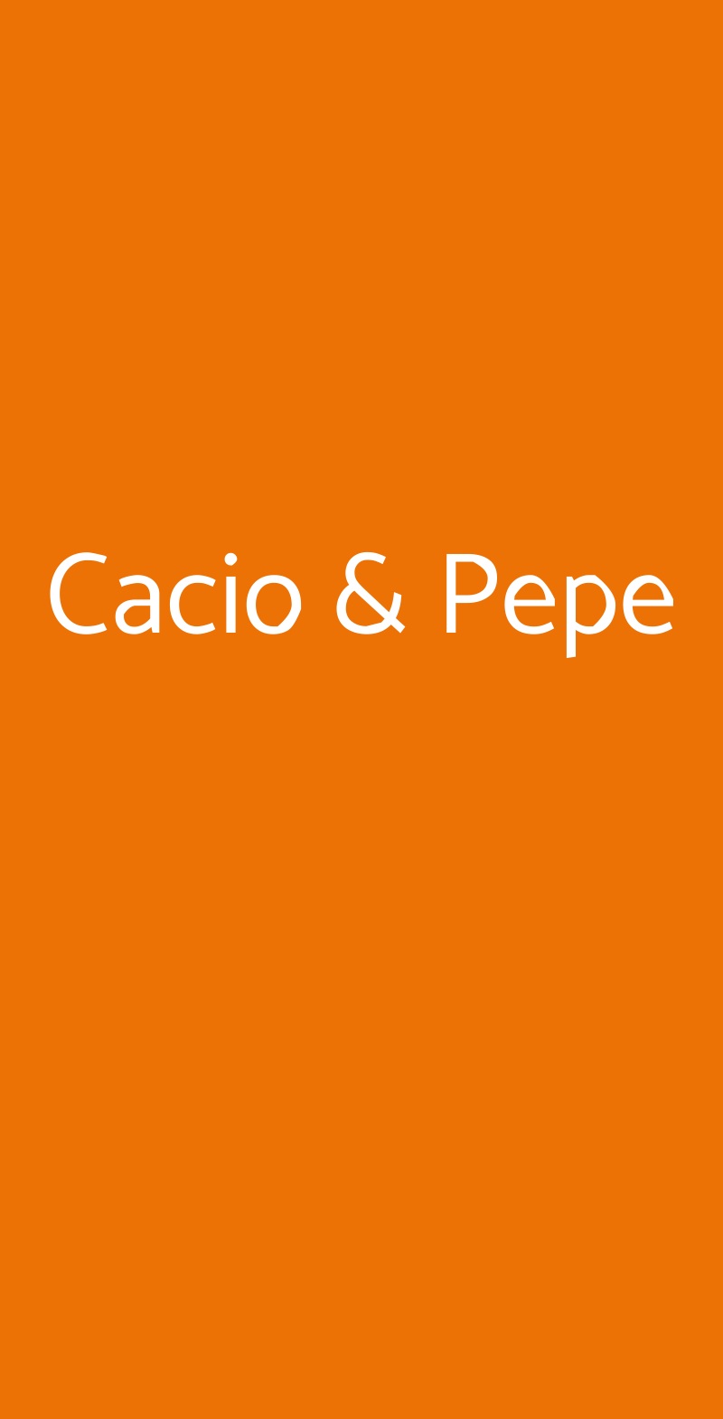 Cacio & Pepe Sezze menù 1 pagina