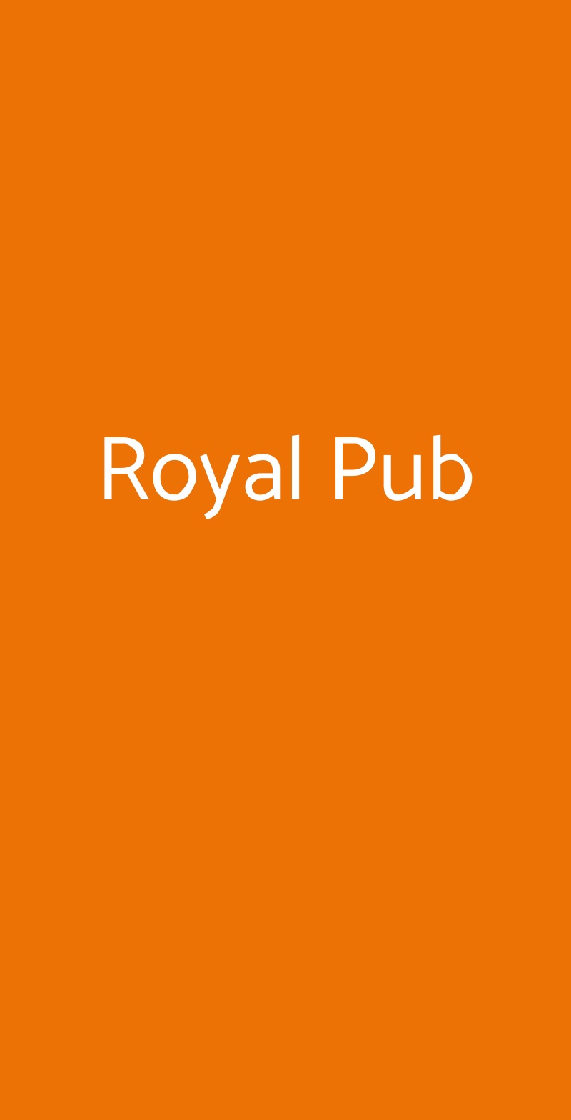 Royal Pub Randazzo menù 1 pagina