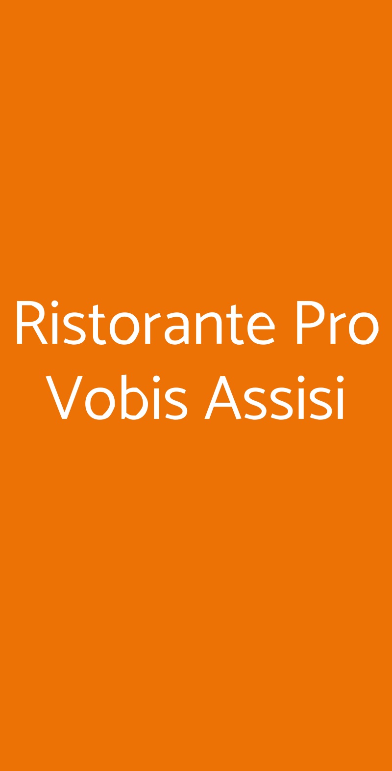 Ristorante Pro Vobis Assisi Assisi menù 1 pagina