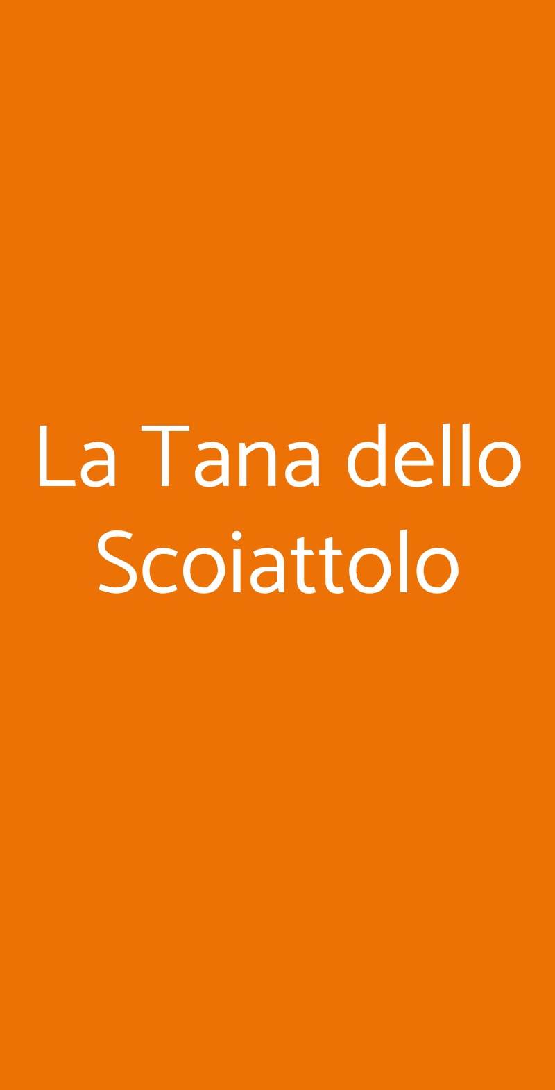 La Tana dello Scoiattolo Reggio Emilia menù 1 pagina