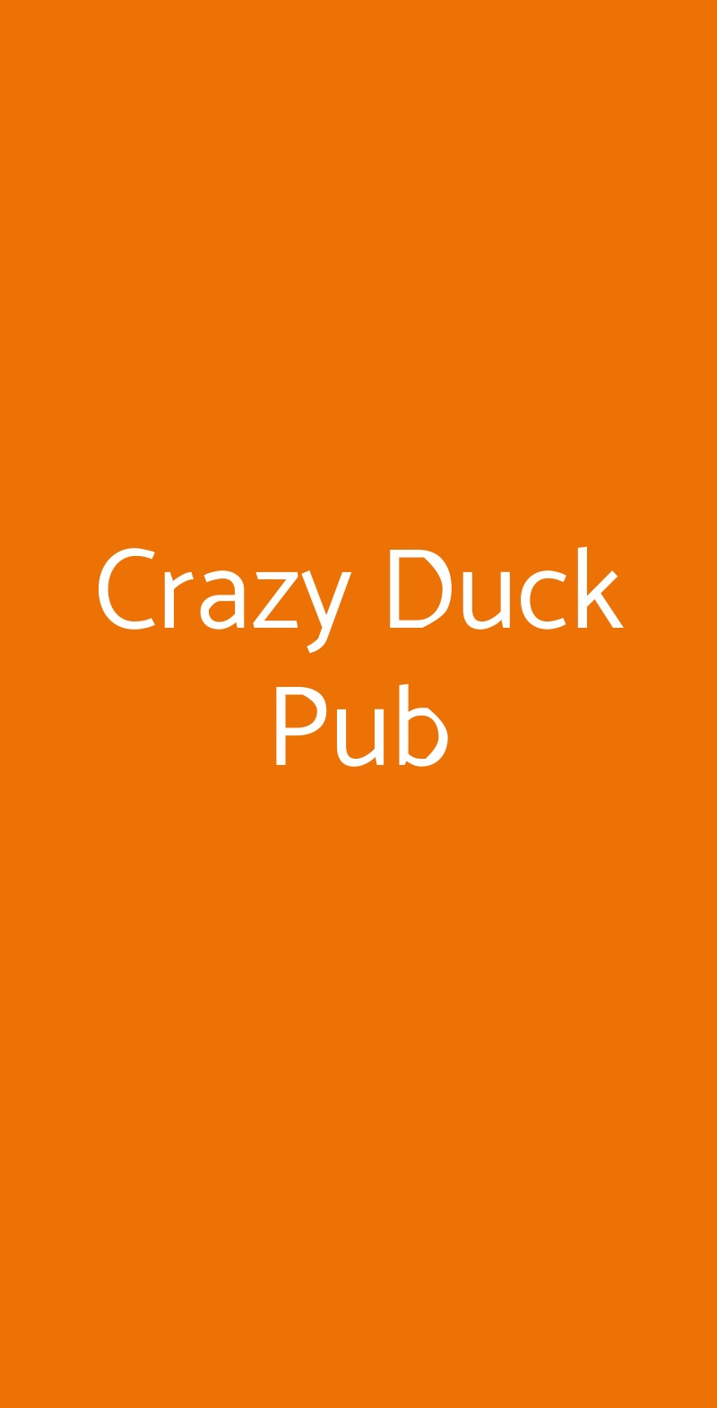Crazy Duck Pub Marino menù 1 pagina