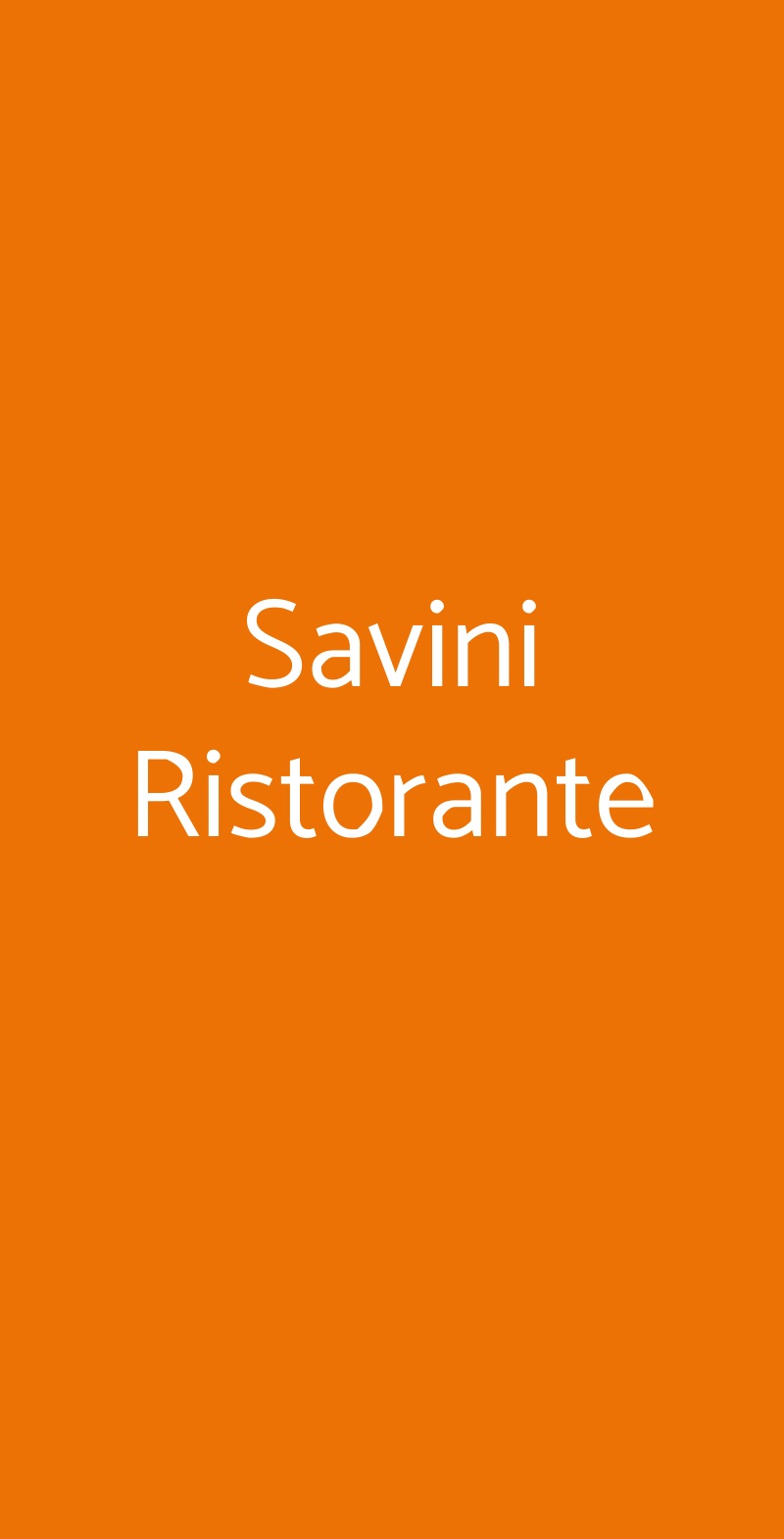 Savini Ristorante Milano menù 1 pagina