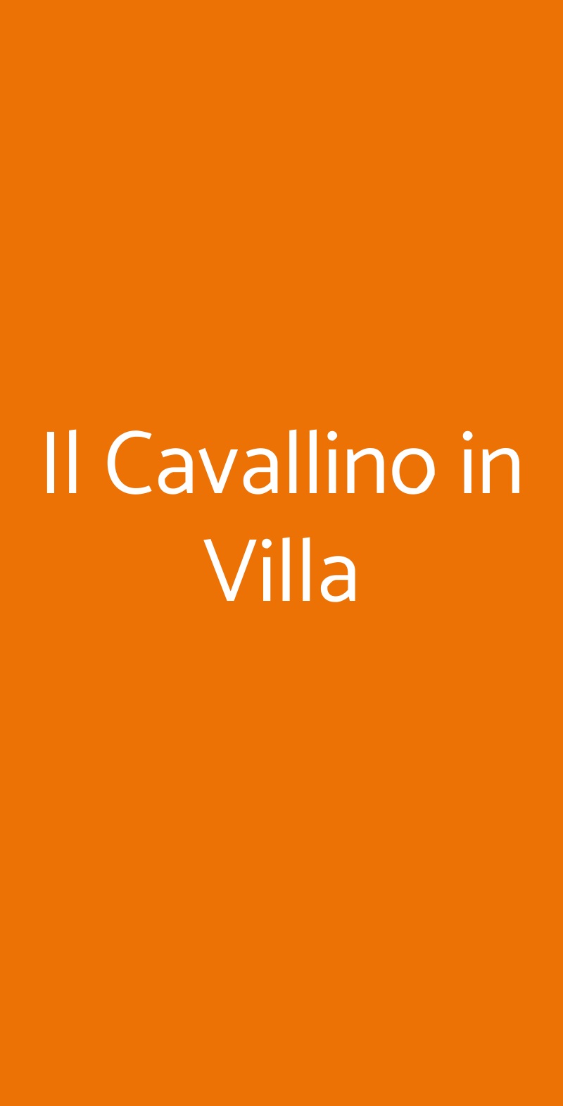 Il Cavallino in Villa Grottaferrata menù 1 pagina