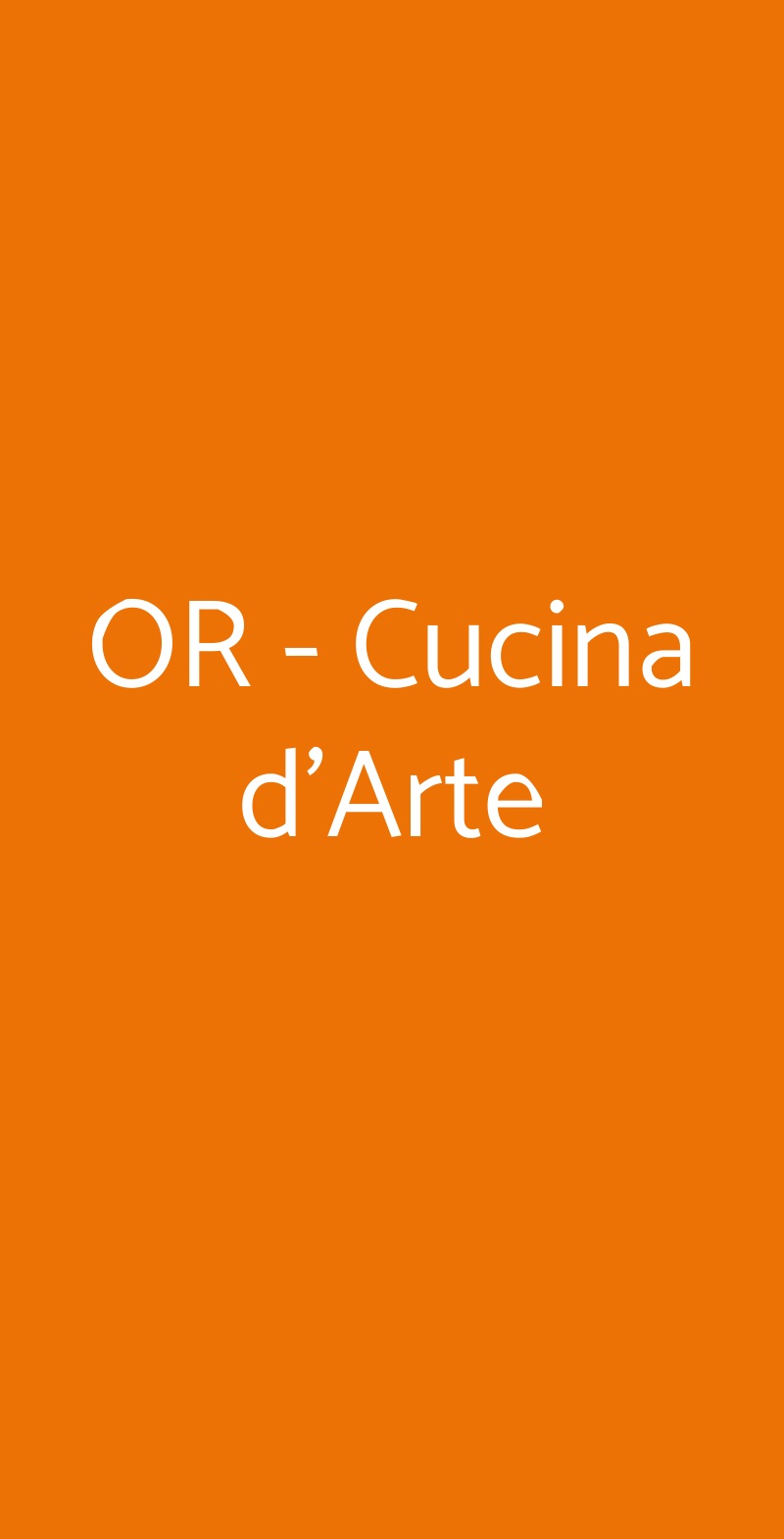 OR - Cucina d'Arte Agazzano menù 1 pagina